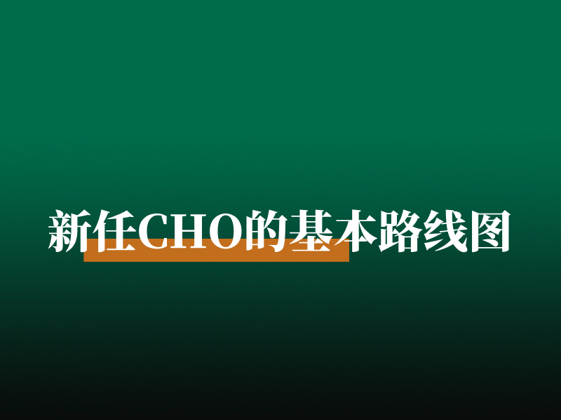 新任CHO的基本路线图